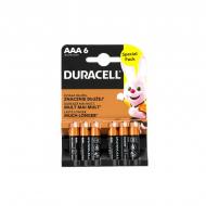 Baterie mikrotužková AAA LR03 Alkalika Duracell blistr 6 ks